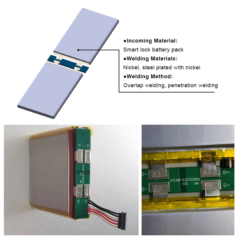 Polymer battery pack laser spot welder